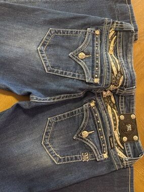 Vintage Miss Me Dark Blue Womens Jeans with Embellished size 31/29